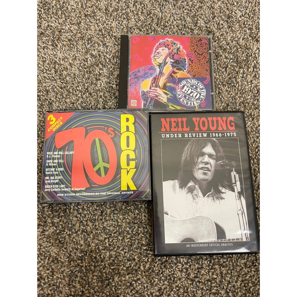 Time Life Neil Young Music Lot CD DVD 70s Rock Sounds of the Seventies Excellent